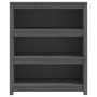 Estantería madera maciza de pino gris 80x35x97 cm de vidaXL, Librerías y estanterías - Ref: Foro24-821681, Precio: 113,47 €, ...
