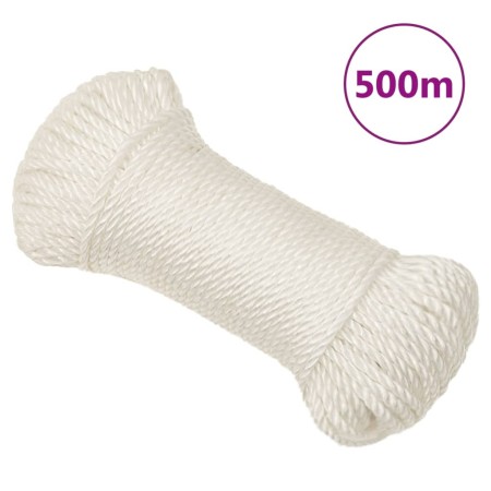 Cuerda de trabajo polipropileno blanco 6 mm 500 m de vidaXL, Sogas y cuerdas metálicas - Ref: Foro24-153044, Precio: 56,66 €,...