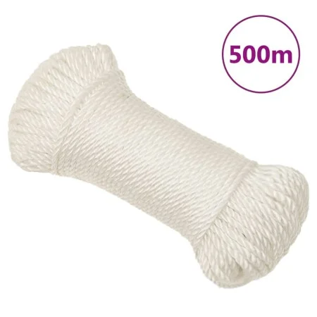 Cuerda de trabajo polipropileno blanco 6 mm 500 m de vidaXL, Sogas y cuerdas metálicas - Ref: Foro24-153044, Precio: 55,77 €,...