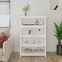 Estantería madera maciza de pino blanca 80x35x126 cm de vidaXL, Librerías y estanterías - Ref: Foro24-821685, Precio: 139,13 ...
