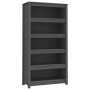 Estantería madera maciza de pino gris 80x35x154 cm de vidaXL, Librerías y estanterías - Ref: Foro24-821691, Precio: 148,30 €,...