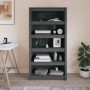 Estantería madera maciza de pino gris 80x35x154 cm de vidaXL, Librerías y estanterías - Ref: Foro24-821691, Precio: 148,30 €,...