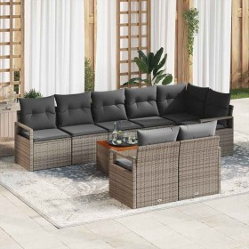 Conjunto de sofás de jardín 9 pcs Gris ratán sintético en Sofás de exterior | Comprar online en Foru.es