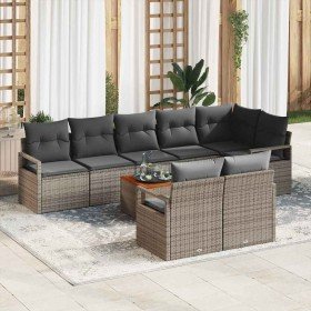 Conjunto de sofás de jardín 9 pcs Gris ratán sintético en Sofás de exterior | Comprar online en Foru.es