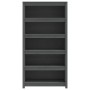 Estantería madera maciza de pino gris 80x35x154 cm de vidaXL, Librerías y estanterías - Ref: Foro24-821691, Precio: 148,30 €,...