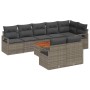 Conjunto de sofás de jardín 9 pcs Gris ratán sintético en Sofás de exterior | Comprar online en Foru.es