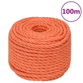 Cuerda de trabajo polipropileno naranja 24 mm 100 m de vidaXL, Sogas y cuerdas metálicas - Ref: Foro24-152956, Precio: 164,91...