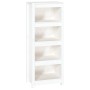Estantería madera maciza de pino blanca 50 x 35 x 125,5 cm de vidaXL, Librerías y estanterías - Ref: Foro24-821710, Precio: 8...