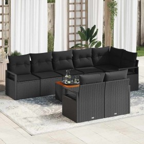 Conjunto de sofás de jardín 9 pcs Negro ratán sintético en Sofás de exterior | Comprar online en Foru.es
