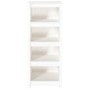 Estantería madera maciza de pino blanca 50 x 35 x 125,5 cm de vidaXL, Librerías y estanterías - Ref: Foro24-821710, Precio: 8...