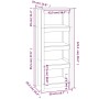 Estantería madera maciza de pino blanca 50 x 35 x 125,5 cm de vidaXL, Librerías y estanterías - Ref: Foro24-821710, Precio: 8...