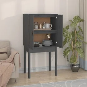 Tall sideboard solid gray pine wood 60x40x120 cm by vidaXL, Sideboards - Ref: Foro24-821746, Price: 97,73 €, Discount: %