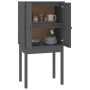 Aparador alto madera maciza de pino gris 60x40x120 cm de vidaXL, Aparadores - Ref: Foro24-821746, Precio: 98,86 €, Descuento: %