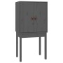 Aparador alto madera maciza de pino gris 60x40x120 cm de vidaXL, Aparadores - Ref: Foro24-821746, Precio: 98,86 €, Descuento: %