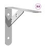 Soportes de estante 4 uds acero inoxidable plata 20x2,5x14 cm en Estanterías | Comprar online en Foru.es
