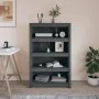 Estantería madera maciza de pino gris 80x35x126 cm de vidaXL, Librerías y estanterías - Ref: Foro24-821686, Precio: 139,13 €,...