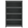 Estantería madera maciza de pino gris 80x35x126 cm de vidaXL, Librerías y estanterías - Ref: Foro24-821686, Precio: 139,13 €,...