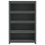 Estantería madera maciza de pino gris 80x35x126 cm de vidaXL, Librerías y estanterías - Ref: Foro24-821686, Precio: 140,94 €,...