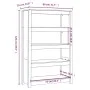 Estantería madera maciza de pino gris 80x35x126 cm de vidaXL, Librerías y estanterías - Ref: Foro24-821686, Precio: 139,13 €,...