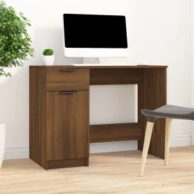 Escritorio de madera contrachapada marrón roble 100x50x75 cm de vidaXL, Escritorios - Ref: Foro24-817128, Precio: 96,97 €, De...