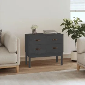 Mueble consola de madera maciza de pino gris 90x40x78 cm de vidaXL, Aparadores - Ref: Foro24-821741, Precio: 142,72 €, Descue...