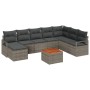 Conjunto de sofás de jardín 9 pcs Gris ratán sintético en Sofás de exterior | Comprar online en Foru.es