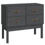 Mueble consola de madera maciza de pino gris 90x40x78 cm de vidaXL, Aparadores - Ref: Foro24-821741, Precio: 144,58 €, Descue...