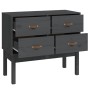 Mueble consola de madera maciza de pino gris 90x40x78 cm de vidaXL, Aparadores - Ref: Foro24-821741, Precio: 144,58 €, Descue...