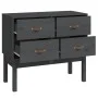Mueble consola de madera maciza de pino gris 90x40x78 cm de vidaXL, Aparadores - Ref: Foro24-821741, Precio: 142,72 €, Descue...