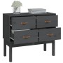 Mueble consola de madera maciza de pino gris 90x40x78 cm de vidaXL, Aparadores - Ref: Foro24-821741, Precio: 144,58 €, Descue...