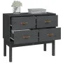 Mueble consola de madera maciza de pino gris 90x40x78 cm de vidaXL, Aparadores - Ref: Foro24-821741, Precio: 142,72 €, Descue...