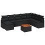Conjunto de sofás de jardín 9 pcs Negro ratán sintético en Sofás de exterior | Comprar online en Foru.es