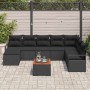 Conjunto de sofás de jardín 9 pcs Negro ratán sintético en Sofás de exterior | Comprar online en Foru.es