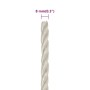 Cuerda de trabajo polipropileno blanco 8 mm 100 m de vidaXL, Sogas y cuerdas metálicas - Ref: Foro24-153047, Precio: 23,41 €,...