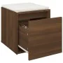 Cajón taburete madera contrachapada marrón roble 40,5x40x40 cm de vidaXL, Cestas para almacenaje - Ref: Foro24-820519, Precio...