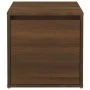 Cajón taburete madera contrachapada marrón roble 40,5x40x40 cm de vidaXL, Cestas para almacenaje - Ref: Foro24-820519, Precio...