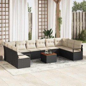 Conjunto de sofás de jardín 11 pcs Negro ratán sintético en Sofás de exterior | Comprar online en Foru.es