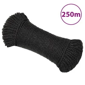 Cuerda de trabajo polipropileno negro 8 mm 250 m de vidaXL, Sogas y cuerdas metálicas - Ref: Foro24-153009, Precio: 50,18 €, ...
