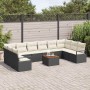 Conjunto de sofás de jardín 11 pcs Negro ratán sintético en Sofás de exterior | Comprar online en Foru.es