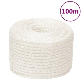 Cuerda de trabajo polipropileno blanco 14 mm 100 m de vidaXL, Sogas y cuerdas metálicas - Ref: Foro24-153062, Precio: 56,06 €...