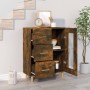 Aparador de madera de ingeniería roble ahumado 69,5x34x90 cm de vidaXL, Aparadores - Ref: Foro24-817363, Precio: 72,89 €, Des...