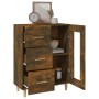 Aparador de madera de ingeniería roble ahumado 69,5x34x90 cm de vidaXL, Aparadores - Ref: Foro24-817363, Precio: 72,89 €, Des...