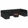 Conjunto de sofás de jardín 11 pcs Negro ratán sintético en Sofás de exterior | Comprar online en Foru.es
