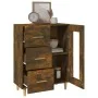 Smoked oak engineered wood sideboard 69.5x34x90 cm by vidaXL, Sideboards - Ref: Foro24-817363, Price: 72,19 €, Discount: %