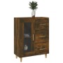 Aparador de madera de ingeniería roble ahumado 69,5x34x90 cm de vidaXL, Aparadores - Ref: Foro24-817363, Precio: 72,89 €, Des...
