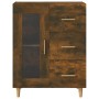 Aparador de madera de ingeniería roble ahumado 69,5x34x90 cm de vidaXL, Aparadores - Ref: Foro24-817363, Precio: 72,89 €, Des...
