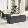 Conjunto de sofás de jardín 6 pcs Negro ratán sintético en Sofás de exterior | Comprar online en Foru.es