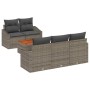 Conjunto de sofás de jardín 6 pcs Gris ratán sintético en Sofás de exterior | Comprar online en Foru.es