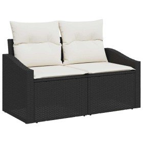 Conjunto de sofás de jardín 7 pcs Negro ratán sintético en Sofás de exterior | Comprar online en Foru.es