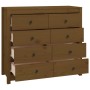 Armario auxiliar madera maciza de pino marrón miel 100x40x90 cm de vidaXL, Aparadores - Ref: Foro24-821772, Precio: 219,69 €,...